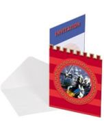 8 cartes d'invitation anniversaire Chevalier