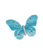 x2 papillon décoration bleu