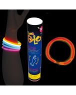 Tube de 100 bracelets fluorescents - Rouge