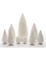 Lot de 9 sapins blancs