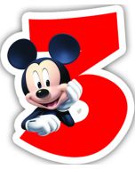 Bougie d'anniversaire n°3 - Mickey Playful