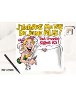 T-shirt + stylo "Enterrement de vie de jeune de fille"