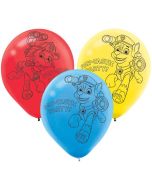 Lot de 8 ballons Pat patrouille