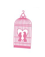 cage oiseaux rose