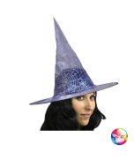 Chapeau de sorcière pailleté - violet