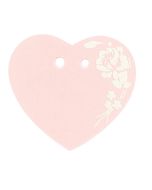 24 Étiquettes cœur rose pâle grand modèle 