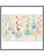 Suspensions de salle Baby Shower - Collection garçon - x12