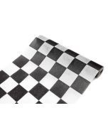 Chemin de table racing – damier noir et blanc