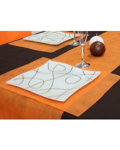 Chemin de table intissé uni - 30 cm - orange