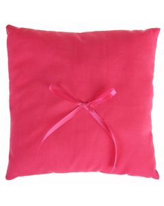 Coussin alliance nœud ruban fuchsia