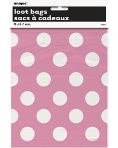 8 pochettes à pois Candy Bar - rose