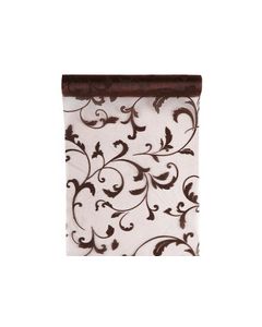 Chemin de table arabesque - chocolat