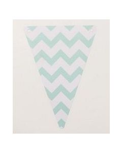 5 fanions chevron 15 x 21 cm – menthe