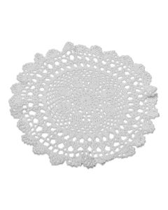 napperon crochet 30 cm blanc