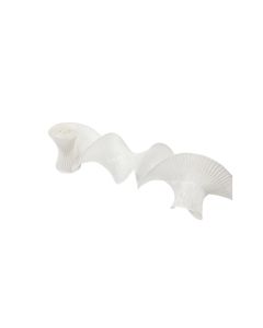 Ruban plissé armé brillant blanc 12cm x 2,5m