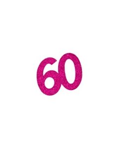 autocollant anniversaire 60 ans fuchsia