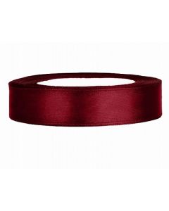 Ruban satin double face 12 mm - bordeaux