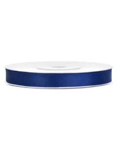 Ruban satin 6 mm - marine