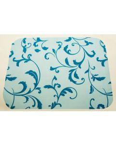 Sets de table Organza Arabesques rectangulaires - turquoise