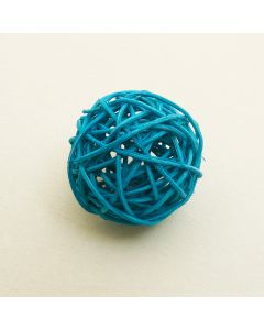 Boules en rotin - turquoise