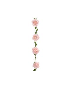 Guirlande de roses de couleur rose 120 cm