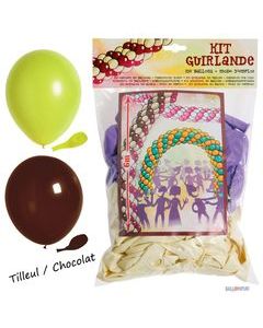 guirlande de ballons chocolat anis