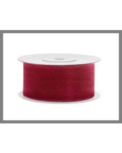 Ruban organdi 38 mm - rouge