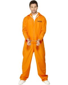 Déguisement homme prisonnier - orange - taille L